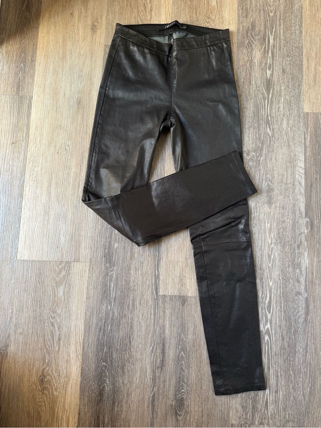 J Brand Black Real Leather Leggings Lambskin Size Small Skinny Fit